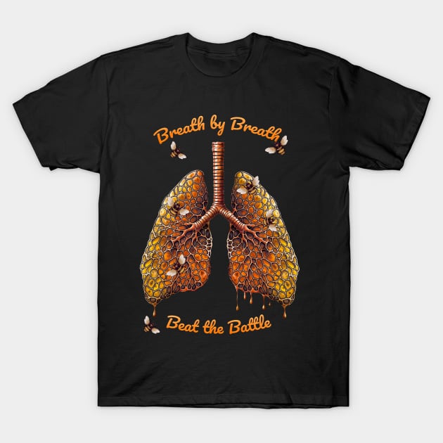 Lungs honey beehive, honeycombs, bees, lungs cancer, Breathe, respiratory therapist T-Shirt by Collagedream